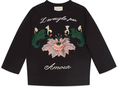 l'aveugle par amour gucci hoodie replica|Gucci hooded sweatshirt.